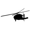 helicopter silhouette vector image vector image