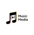 creative media music logo vector image