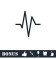 heart beat cardiogram icon flat vector image