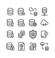 set-of-outlined-icons vector image