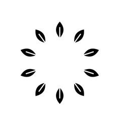 cutout silhouette frame leaves coming from vector image vector image