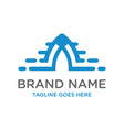 initial logo design technology vector image