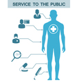 medical icons and data symbols vector image