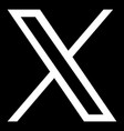 new twitter logo rebrand as x vector image vector image