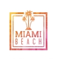 palm tree icon miami florida design vector image