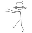 cartoon man or businessman walking blind vector image