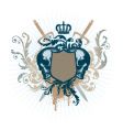 grunge heraldry vector image vector image
