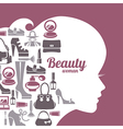 fashion beautiful woman silhouette vector image