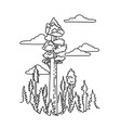 general sherman tree in sequoia national park vector image vector image