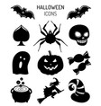 halloween icons signs vector image