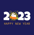 happy new year 2023 year of the rabbit card vector image vector image