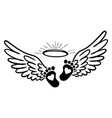 my little angel ba- hand drawn beautiful memory vector image
