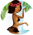 bikini girl banner vector image