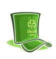 creative hat for st patricks day vector image vector image