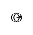 initial g with link connection logo design concept vector image vector image