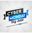 cyber monday big sale poster design with 60 vector image