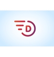 fast line letter d logo monogram vector image