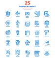 modern flat line color icons banking and finance vector image vector image