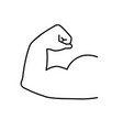 strong muscles icon arm muscle vector image vector image