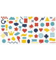 set of shapes colorful isolated on white vector image vector image