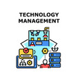 technology management icon vector image vector image