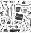 classic musical instruments seamless pattern vector image