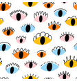 colorful abstract eyes seamless pattern vector image