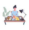 creative workplace concept vector image