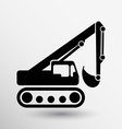excavator icon button logo symbol concept vector image