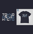 tokyo graphic t-shirt design typography vector image vector image