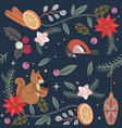 holidays christmas seamless pattern vector image