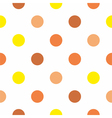 yellow and brown polka dots on white background vector image