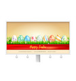 concept billboard design with easter eggs vector image vector image
