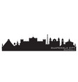 guatemala city skyline silhouette vector image