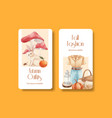 instagram template with autumn outfit woodland vector image