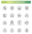 natural organic cosmetics vegan food symbols vector image vector image
