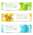 travel and vacation hand drawn banners vector image vector image