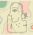 abstract drawing a man cubism line art 2 vector image vector image