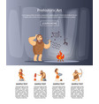 cartoon cavemen vector image vector image