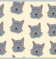 scottish terrier pattern dog pattern on light vector image vector image