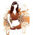 sexy sporty girl vector image