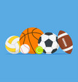 sports balls set cartoon icon vector image vector image