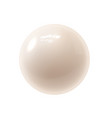 white ivory billiard ball realistic vector image vector image
