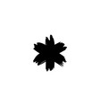 black brush painted asterisk footnote icon flat vector image