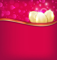 easter invitation with golden eggs vector image vector image