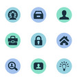 set of simple job icons vector image vector image