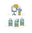 training classroom in outline style vector image