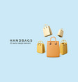 yellow and orange shopping bags vector image