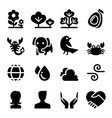 nature life icon set vector image