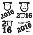 set of 2016 year vector image